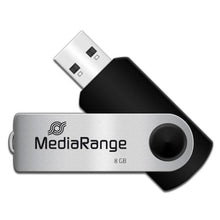 Lade das Bild in den Galerie-Viewer, MediaRange USB-Stick schwarz, silber 8 GB
