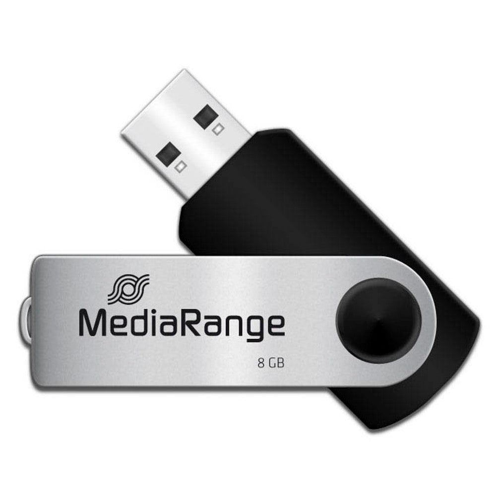 MediaRange USB-Stick schwarz, silber 8 GB