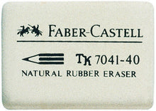 Lade das Bild in den Galerie-Viewer, Faber-Castell Radierer, 7041-40, rechteckig, Naturkautschuk, 34 x 26 x 8 mm, weiß

